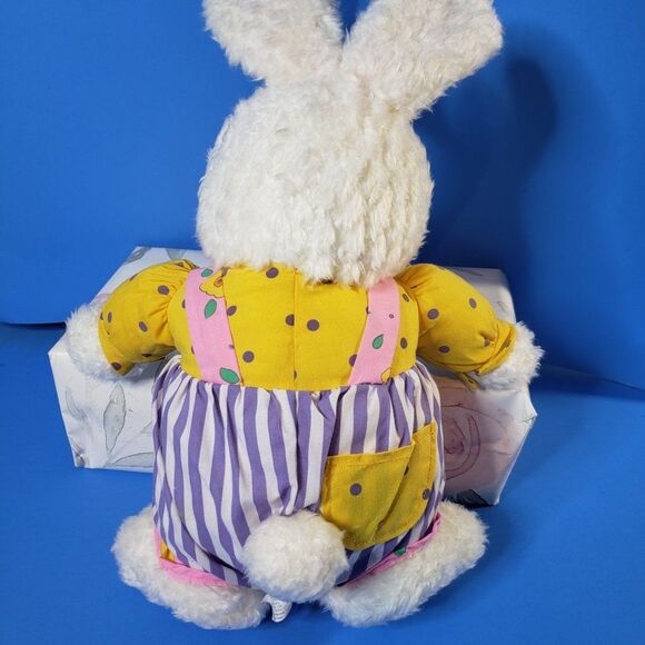 Vintage Gibson Greetings White Easter Bunny Rabbit 15" Plush Stuffed Animal - Picture 5 of 10